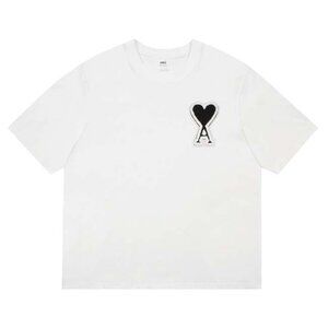 Ami 2023ss Classic Love White Short Sleeve T Shirt